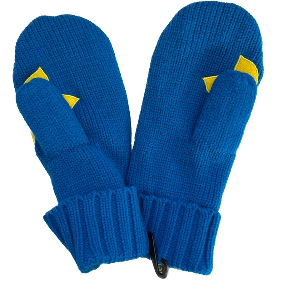 Kootenay Mitts Mittens Blue With Yellow Flower Size L/XL New NWT - Picture 2 of 6